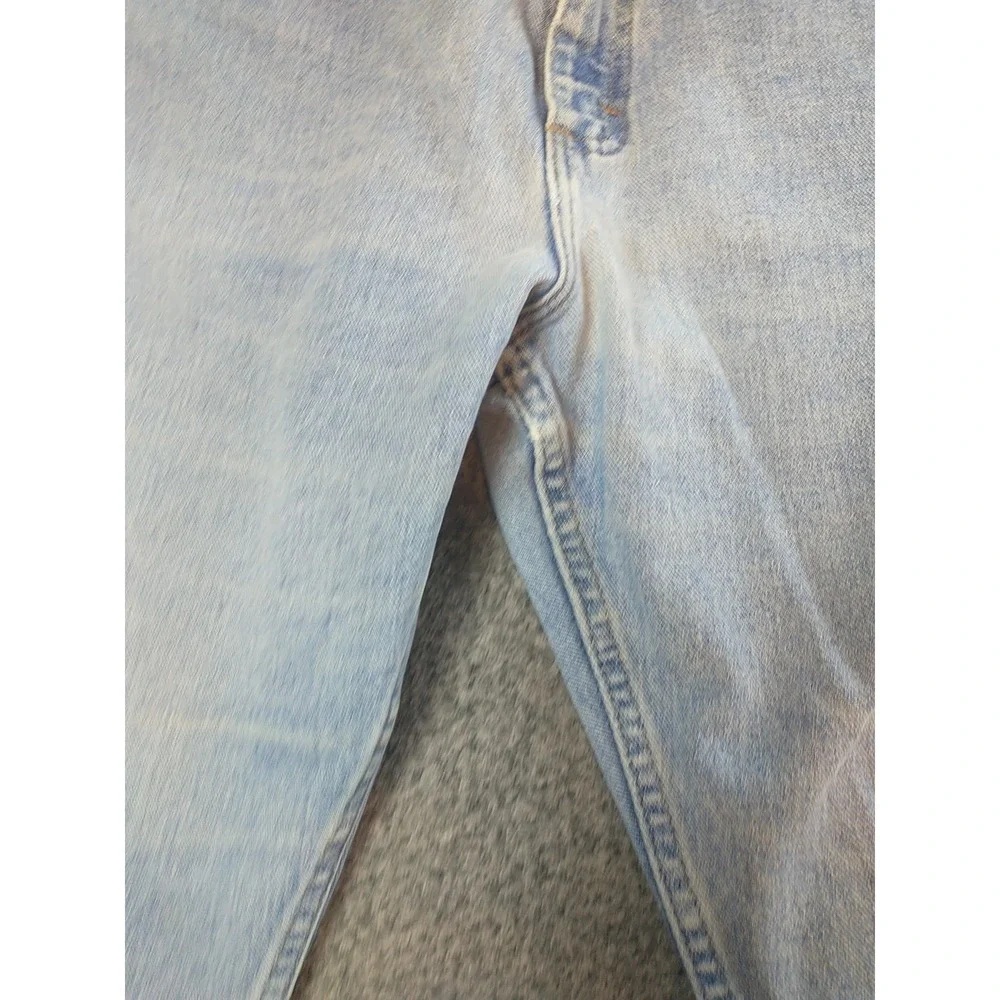 Wrangler Authentics Mens Light Wash Straight Leg Denim Jeans 34x29 976T1SB Blue